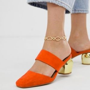 SOLD ASOS Sydney mid heeled mules